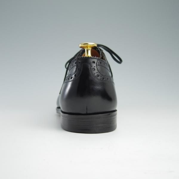 極美品★(英)グレンソン 7.5F【現行定価￥74,800-★footmaster/フットマスター/OXFORD】22352/セミブローグ/カーフ/黒/GRENSON★f639