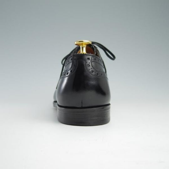 極美品★(英)グレンソン 7.5F【現行定価￥74,800-★footmaster/フットマスター/OXFORD】22352/セミブローグ/カーフ/黒/GRENSON★f639