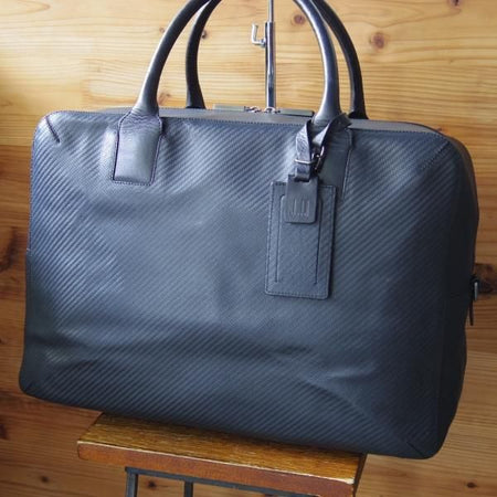 極上★ダンヒル/dunhill【★シャーシ/オーバーナイトバッグ】メンズ/ビジネス/バッグ/ボストンバッグ/ブリーフケース/黒/鞄★N5661