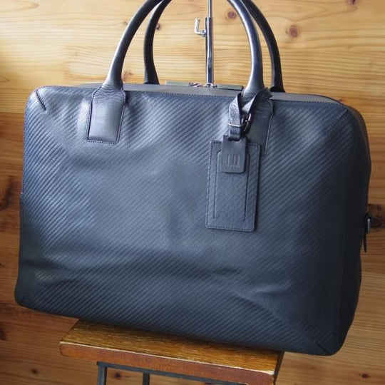 極上★ダンヒル/dunhill【★シャーシ/オーバーナイトバッグ】メンズ/ビジネス/バッグ/ボストンバッグ/ブリーフケース/黒/鞄★N5661