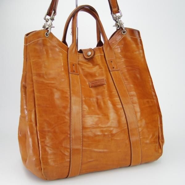 極上★(伊)ダニエル&ボブ【定価￥107,800-★クロドーロ/ロディ/2WAY CULODORO RODI 】メンズ/トートバッグ/鞄/革/薄茶/Daniel&Bob★N5663