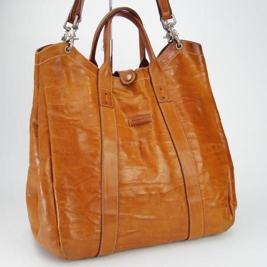 極上★(伊)ダニエル&ボブ【定価￥107,800-★クロドーロ/ロディ/2WAY CULODORO RODI 】メンズ/トートバッグ/鞄/革/薄茶/Daniel&Bob★N5663
