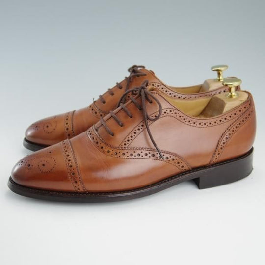 極上★ロイドフットウェア 7.5E【ダイナイトソール仕様★(英)BARKER製/バーカー】Vシリーズ/セミブローグ/茶/Lloyd Footwear★f653