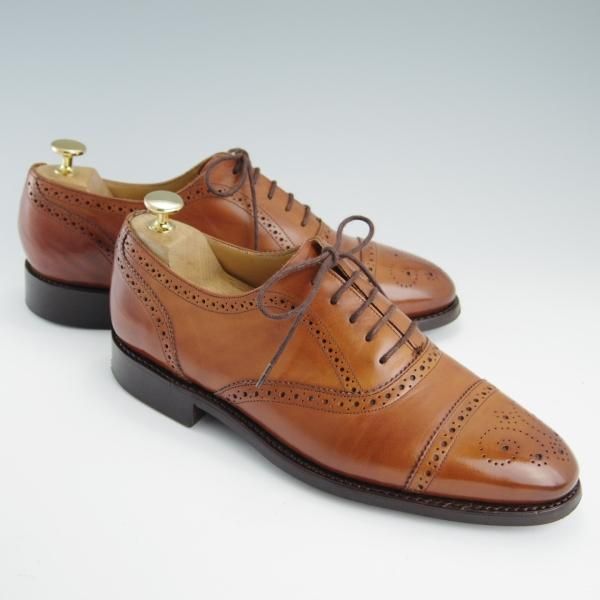 極上★ロイドフットウェア 7.5E【ダイナイトソール仕様★(英)BARKER製/バーカー】Vシリーズ/セミブローグ/茶/Lloyd Footwear★f653