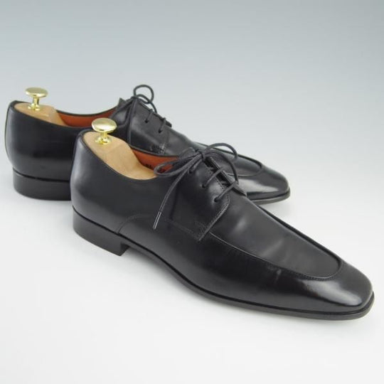 極美品★(伊)サントーニ SIZE 7.5【★Uチップ/2605】カーフ/黒/メンズ/Santoni★f654