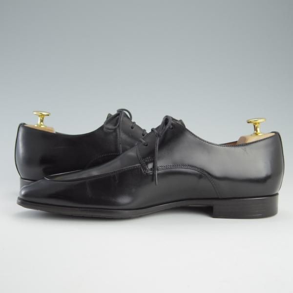 極美品★(伊)サントーニ SIZE 7.5【★Uチップ/2605】カーフ/黒/メンズ/Santoni★f654
