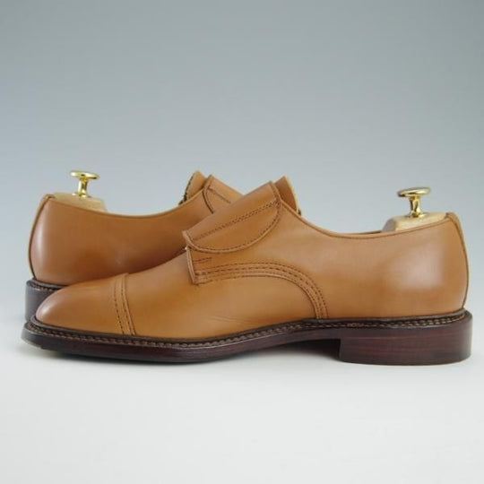 極美品★トリッカーズ SIZE 7.5【定価￥81,000-★ダブルモンク/Rufus】7824/カーフ/薄茶/メンズ/Tricker's★f656