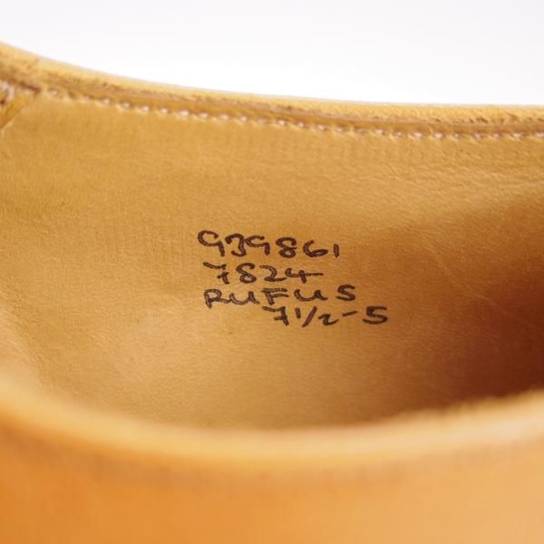 極美品★トリッカーズ SIZE 7.5【定価￥81,000-★ダブルモンク/Rufus】7824/カーフ/薄茶/メンズ/Tricker's★f656