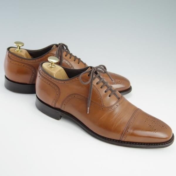 美品★チャーチ 70F/UK7【貴重★Exclusive Leather/ベティスカーフ/119ラスト】Tenby/セミブローグ/茶/メンズ/Church's★f657