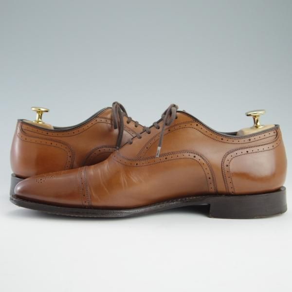 美品★チャーチ 70F/UK7【貴重★Exclusive Leather/ベティスカーフ/119ラスト】Tenby/セミブローグ/茶/メンズ/Church's★f657