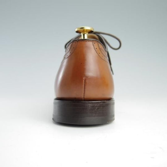 美品★チャーチ 70F/UK7【貴重★Exclusive Leather/ベティスカーフ/119ラスト】Tenby/セミブローグ/茶/メンズ/Church's★f657