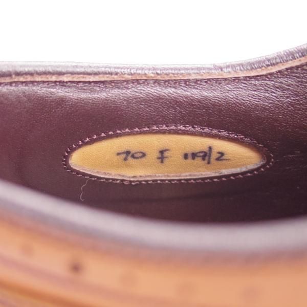 美品★チャーチ 70F/UK7【貴重★Exclusive Leather/ベティスカーフ/119ラスト】Tenby/セミブローグ/茶/メンズ/Church's★f657