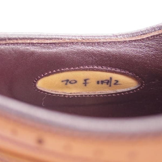 美品★チャーチ 70F/UK7【貴重★Exclusive Leather/ベティスカーフ/119ラスト】Tenby/セミブローグ/茶/メンズ/Church's★f657