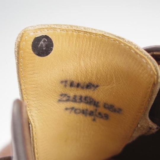 美品★チャーチ 70F/UK7【貴重★Exclusive Leather/ベティスカーフ/119ラスト】Tenby/セミブローグ/茶/メンズ/Church's★f657