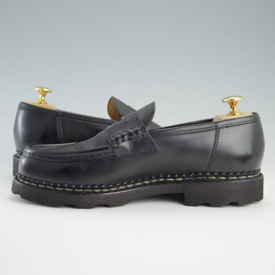 極美品★パラブーツ SIZE 5.5【定価￥71,500-★ランス/REIMS】コインローファー/リスレザー/マルシェソール/黒/NOIR/Paraboot★f658