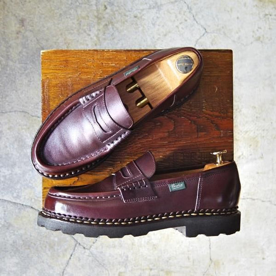 極美品★パラブーツ SIZE 5.5【定価￥71,500-★ランス/REIMS】コインローファー/リスレザー/マルシェソール/CAFE/カフェ/Paraboot★f659