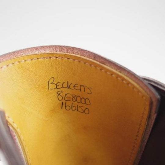 美品★ジョンロブ 8E【定価￥277,200-★プレステージライン/BECKETTS】8000ラスト/ミュージアムカーフ/PLUM/赤茶/JOHN LOBB★f660