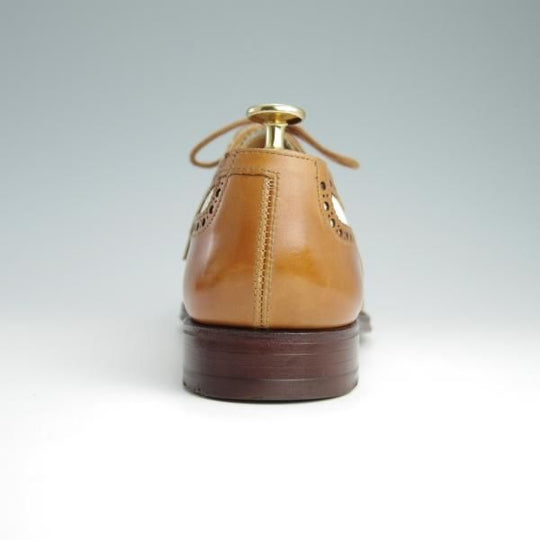 極美品★クロケット&ジョーンズ UK6.5/US7D【★ブルックスブラザーズ別注/Peal&co】240ラスト/フルブローグ/茶×白/Crockett&Jones★f664