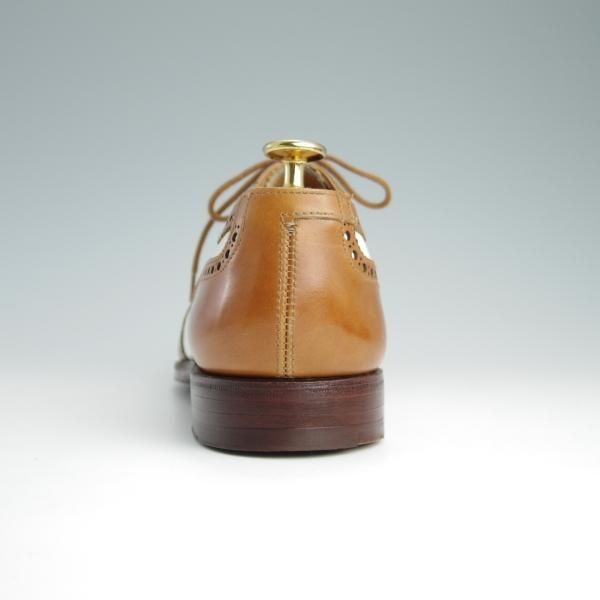 極美品★クロケット&ジョーンズ UK6.5/US7D【★ブルックスブラザーズ別注/Peal&co】240ラスト/フルブローグ/茶×白/Crockett&Jones★f664