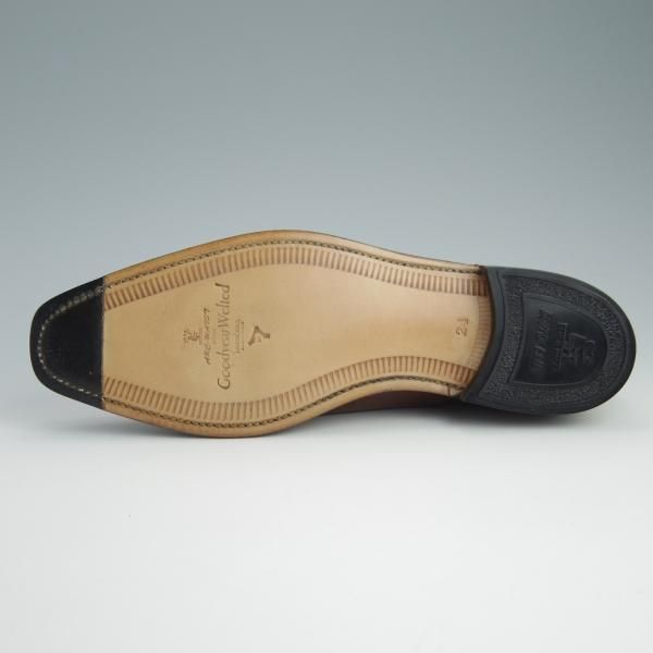 未使用★スコッチグレイン 24E【グッドイヤーウェルテッド製法★ベルオムシリーズ/Bel Homme】756/カーフ/茶/SCOTCH GRAIN★f667