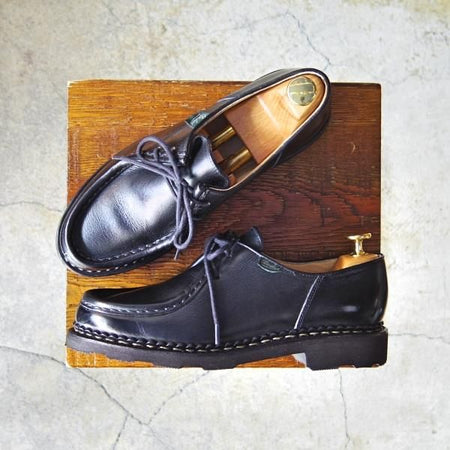 極美品★パラブーツ(レディース) SIZE 4.5【定価￥69,300-★ミカエル/MICHAEL】チロリアンシューズ/リスレザー/NOIR/Paraboot★f669