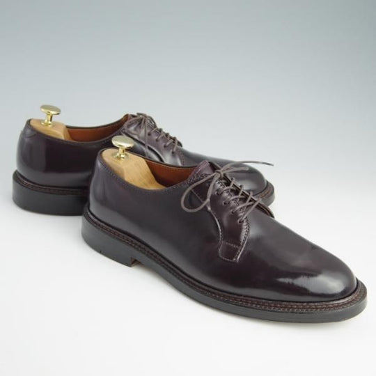 美品★オールデン 7D【定価￥138,600-★コードバン仕様/990】バリーラスト/プレーントゥ/#8/赤茶/メンズ/Alden★f671