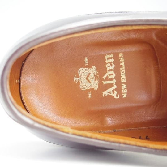 美品★オールデン 7D【定価￥138,600-★コードバン仕様/990】バリーラスト/プレーントゥ/#8/赤茶/メンズ/Alden★f671