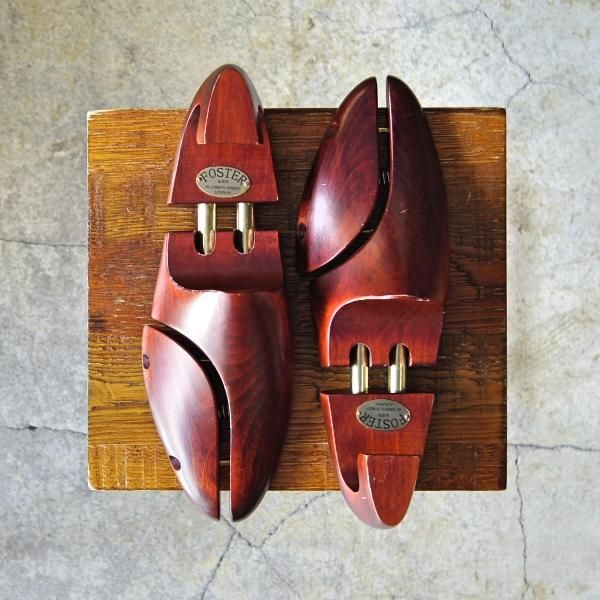 極上★(英)FOSTER&SON/フォスター&サン SIZE 8【貴重★純正シューツリー】木製シューキーパー/メンズ★f678