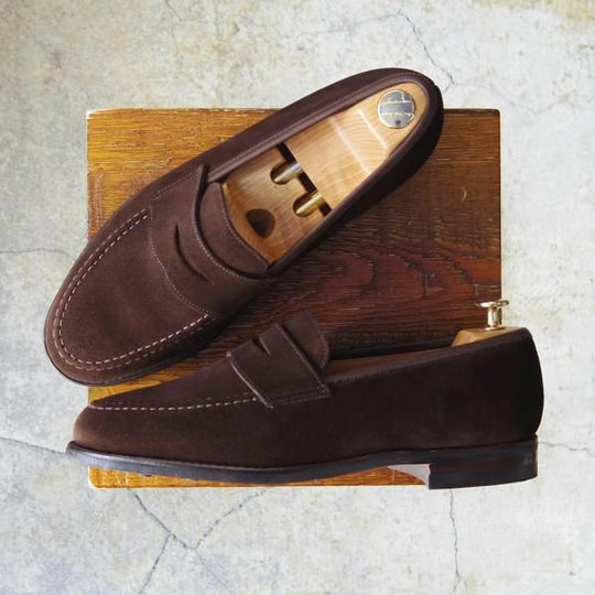 極美品★クロケット&ジョーンズ 8E【定価￥83,600-★ダイナイトソール仕様/コインローファー】BOSTON/314ラスト/Crockett&Jones★f689