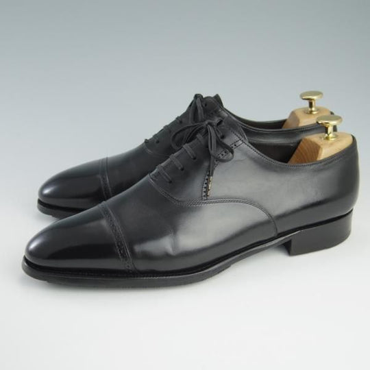 美品★ジョンロブ 8E【定価￥264,000-★プレステージライン/フィリップ2/7000ラスト】Philip2/パンチドキャップトゥ/黒/JOHN LOBB★f696