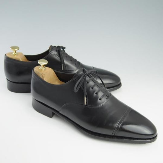 美品★ジョンロブ 8E【定価￥264,000-★プレステージライン/フィリップ2/7000ラスト】Philip2/パンチドキャップトゥ/黒/JOHN LOBB★f696