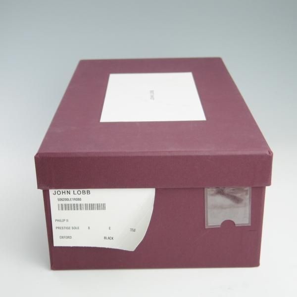 美品★ジョンロブ 8E【定価￥264,000-★プレステージライン/フィリップ2/7000ラスト】Philip2/パンチドキャップトゥ/黒/JOHN LOBB★f696