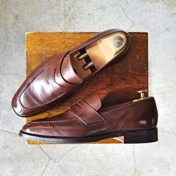 極上★チャーチ 70F/UK7【★コインローファー/HERTFORD】ハートフォード/111ラスト/4都市/カーフ/濃茶/メンズ/Church's★f699