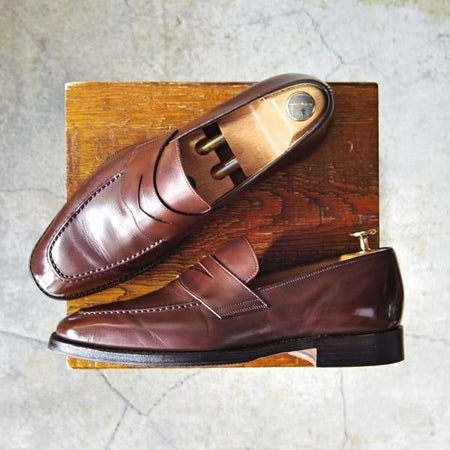 極上★チャーチ 70F/UK7【★コインローファー/HERTFORD】ハートフォード/111ラスト/4都市/カーフ/濃茶/メンズ/Church's★f699