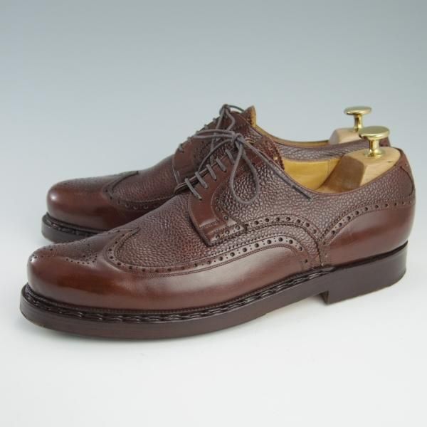 極上★(東欧)VASS/ヴァーシュ SIZE 41【貴重★フルブローグ/201022/ブダペストラスト】カーフ×グレインレザー/コニャック/茶★f700