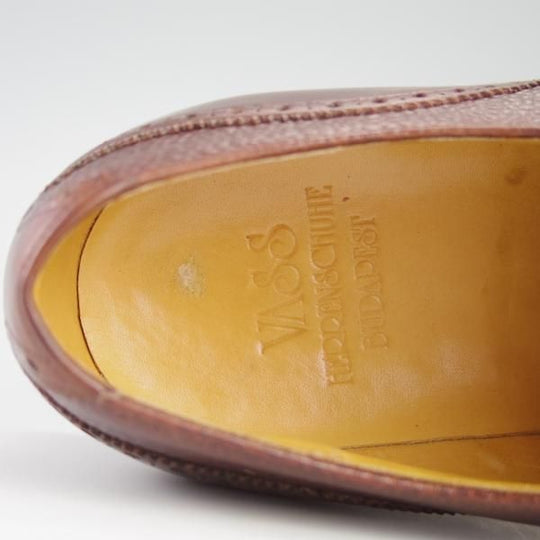 極上★(東欧)VASS/ヴァーシュ SIZE 41【貴重★フルブローグ/201022/ブダペストラスト】カーフ×グレインレザー/コニャック/茶★f700