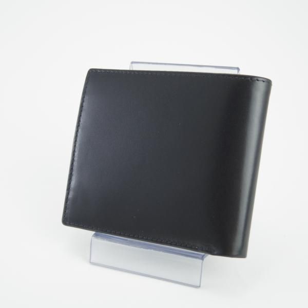 未使用★(英)SIMPSON LONDON/シンプソン【定価￥35,700-★W15/二つ折り財布】カーフ/黒/レザー/本革/メンズ★f701