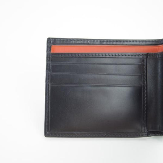 未使用★(英)SIMPSON LONDON/シンプソン【定価￥35,700-★W15/二つ折り財布】カーフ/黒/レザー/本革/メンズ★f701