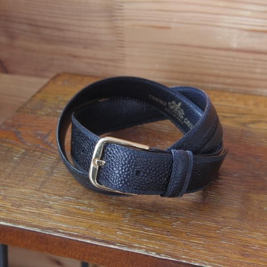 ほぼ未使用★(伊)タニノクリスチー 30インチ/75cm【★レザー/ベルト/黒/ビジネス】本革/メンズ/TANINO CRISCI★f702