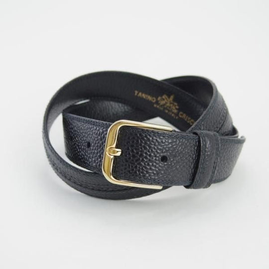 ほぼ未使用★(伊)タニノクリスチー 30インチ/75cm【★レザー/ベルト/黒/ビジネス】本革/メンズ/TANINO CRISCI★f702