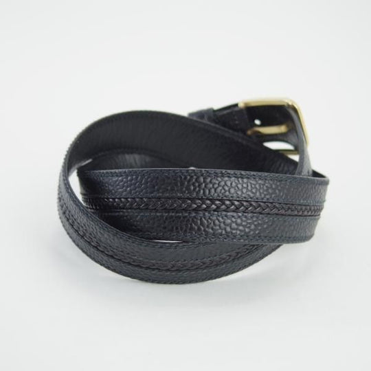 ほぼ未使用★(伊)タニノクリスチー 30インチ/75cm【★レザー/ベルト/黒/ビジネス】本革/メンズ/TANINO CRISCI★f702