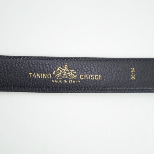 ほぼ未使用★(伊)タニノクリスチー 30インチ/75cm【★レザー/ベルト/黒/ビジネス】本革/メンズ/TANINO CRISCI★f702