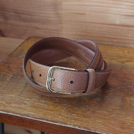 ほぼ未使用★(伊)タニノクリスチー 30インチ/75cm【★レザー/ベルト/茶/ビジネス】本革/メンズ/TANINO CRISCI★f703