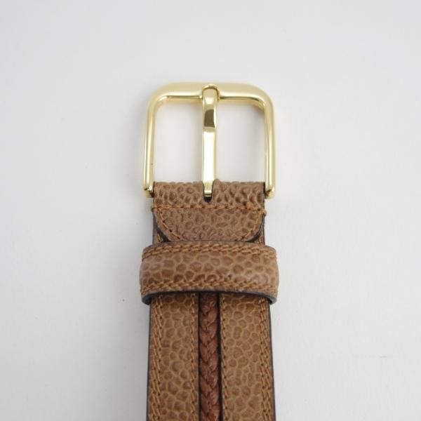 ほぼ未使用★(伊)タニノクリスチー 30インチ/75cm【★レザー/ベルト/茶/ビジネス】本革/メンズ/TANINO CRISCI★f703