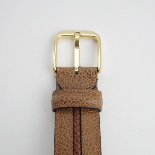 ほぼ未使用★(伊)タニノクリスチー 30インチ/75cm【★レザー/ベルト/茶/ビジネス】本革/メンズ/TANINO CRISCI★f703