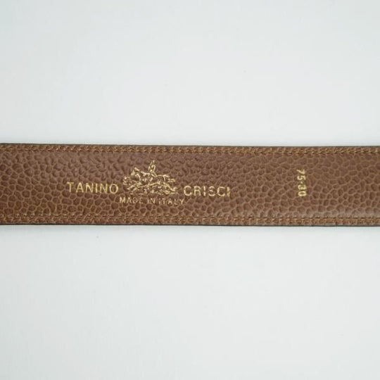 ほぼ未使用★(伊)タニノクリスチー 30インチ/75cm【★レザー/ベルト/茶/ビジネス】本革/メンズ/TANINO CRISCI★f703