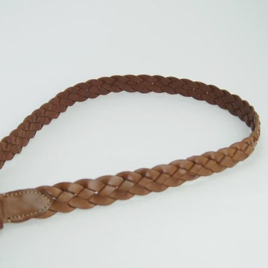 極美品★(英)J&Mデヴィッドソン 32インチ/80cm【★レザー/メッシュベルト/茶】メンズ＆レディース兼用/本革/J&M Davidson★f704