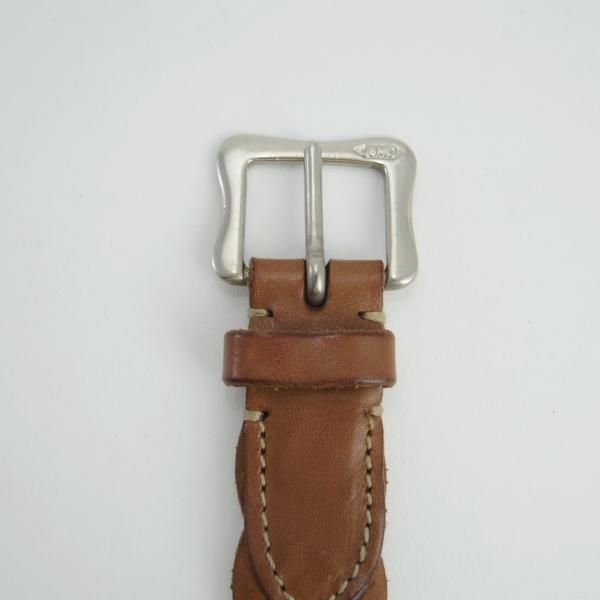 極美品★(英)J&Mデヴィッドソン 32インチ/80cm【★レザー/メッシュベルト/茶】メンズ＆レディース兼用/本革/J&M Davidson★f704