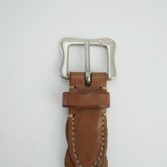 極美品★(英)J&Mデヴィッドソン 32インチ/80cm【★レザー/メッシュベルト/茶】メンズ＆レディース兼用/本革/J&M Davidson★f704