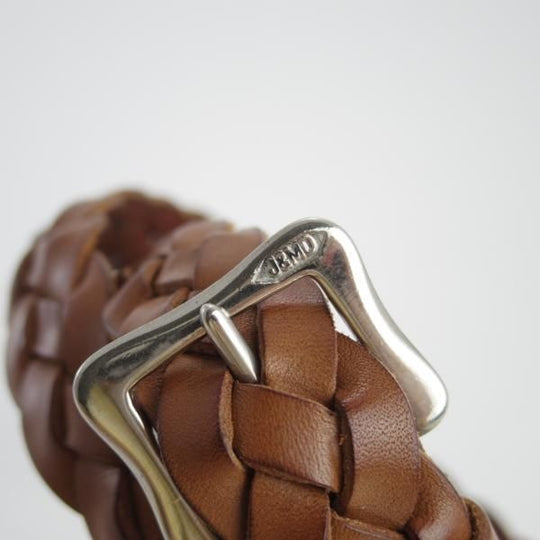 極美品★(英)J&Mデヴィッドソン 32インチ/80cm【★レザー/メッシュベルト/茶】メンズ＆レディース兼用/本革/J&M Davidson★f704